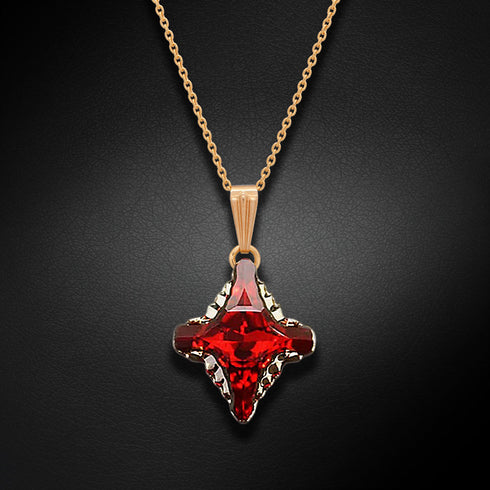 Комплект "Kristāla Rombs II (Light Siam Metallic Light Gold)" с кристаллами Swarovski™